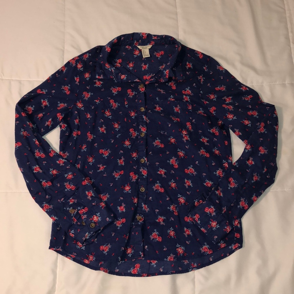 Floral button down shirt